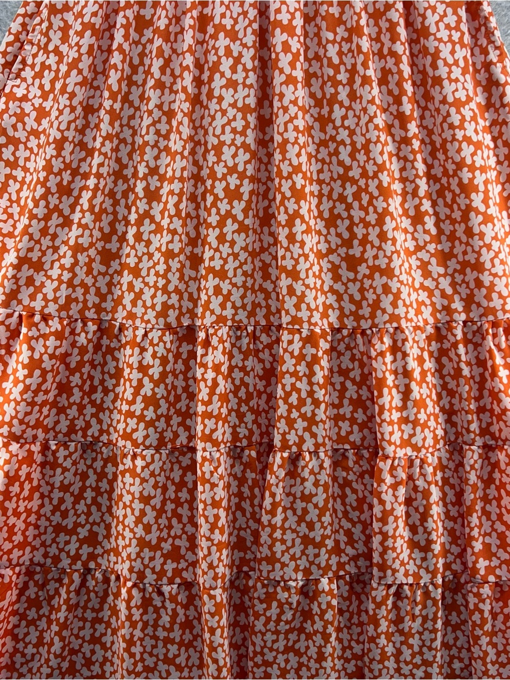Max Studio Orange and White Floral Maxi Dress - Picture 2 of 11